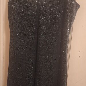 Sparkling Black Sleeveless Dress